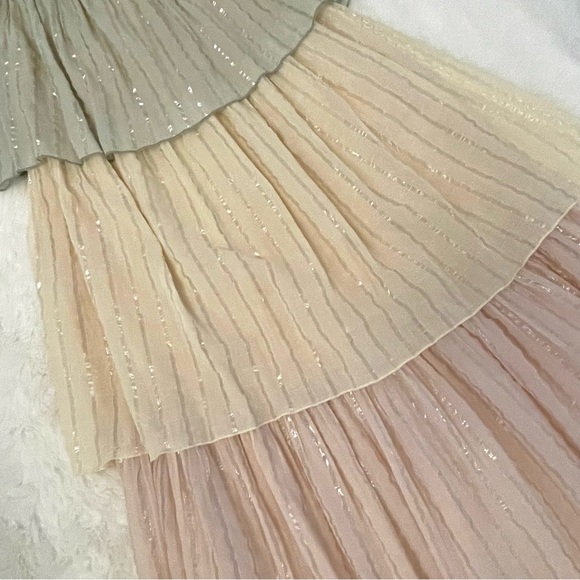 Anthropologie PQ Briar Shimmer Tiered Cover Up Maxi Dress - Picture 10 of 10